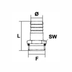 JONCTION FIL CYLINDRIQUE MALE 3/8 DIAM 8MM