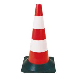 CONE PLASTIQUE ROUGE FLUO H.500 mm