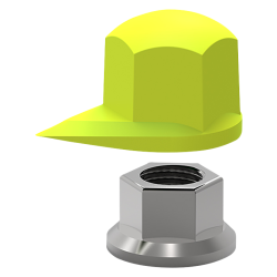 INDICATEUR DESSERAGE ET CACHE ECROU JAUNE 27 mm (VENDU PAR 50)