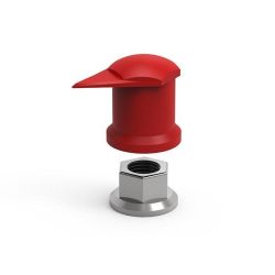 INDICATEUR DESSERAGE ET CACHE ECROU ROUGE 32 mm (VENDU PAR 50)