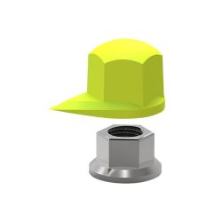 INDICATEUR DESSERAGE ET CACHE ECROU JAUNE 41 mm (VENDU PAR 50)