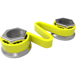 MAILLON RETENUE TEMOIN ECROU JAUNE 27 mm (VENDU PAR 50)