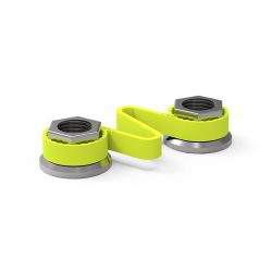 MAILLON RETENUE TEMOIN ECROU JAUNE 32 mm (VENDU PAR 50)