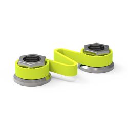 MAILLON RETENUE TEMOIN ECROU JAUNE 33 mm (VENDU PAR 50)