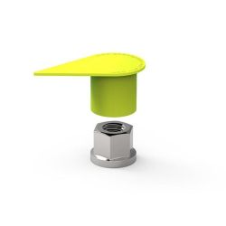 INDICATEUR CACHE ECROU DUSTITE LR JAUNE 21MM (VENDU PAR 50)