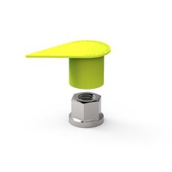 INDICATEUR CACHE ECROU DUSTITE LR JAUNE 22 mm (VENDU PAR 50)