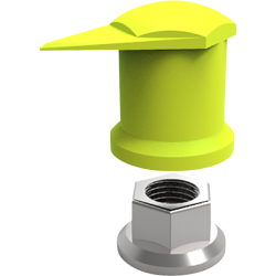INDICATEUR CACHE ECROU DUSTITE LR JAUNE 27 mm (VENDU PAR 50)