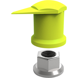 INDICATEUR CACHE ECROU DUSTITE LR JAUNE 30 mm (VENDU PAR 50)